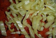 Smetanové maso na paprice s bramborem - pečené