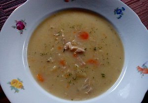 Zapražená kuřecí polévka